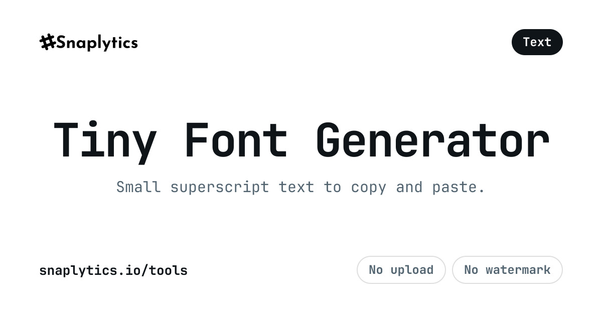 Small R Font Style Tiny Font Generator — Copy & Paste