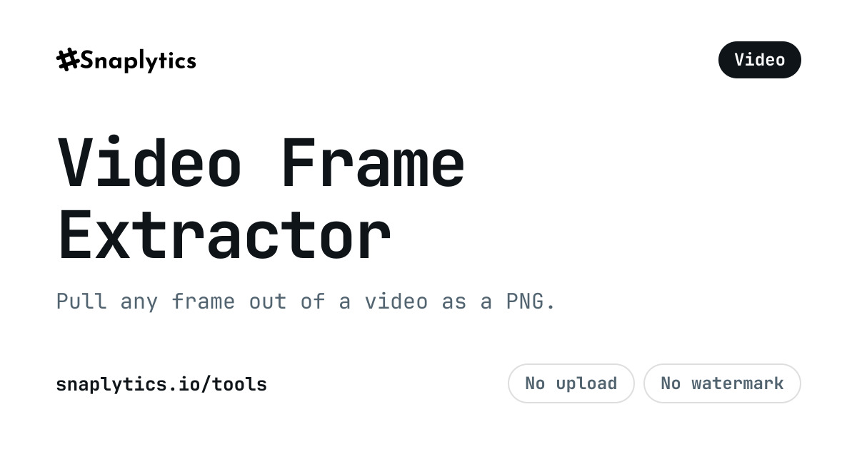 Video Frame Extractor